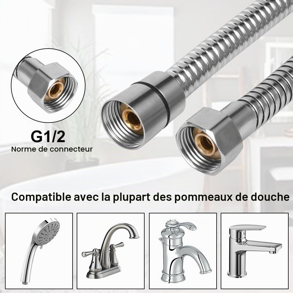 Detalle de OSDUE P-BXGYS2M240911-FBA doucheslang van 2 m met G1/2-aansluiting