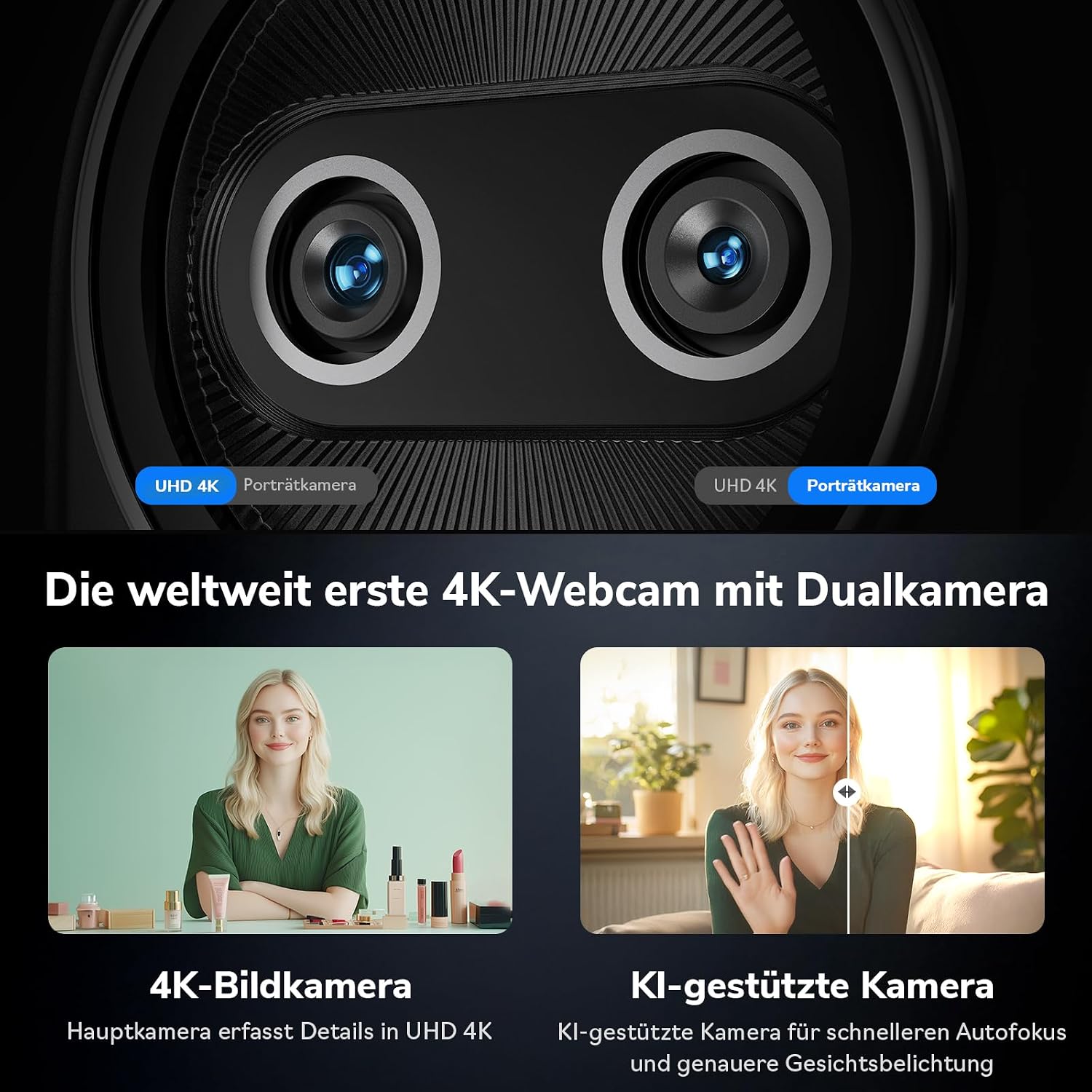 Thumbnail 2 de EMEET Piko+ 4K Webcam Dual-Kamera