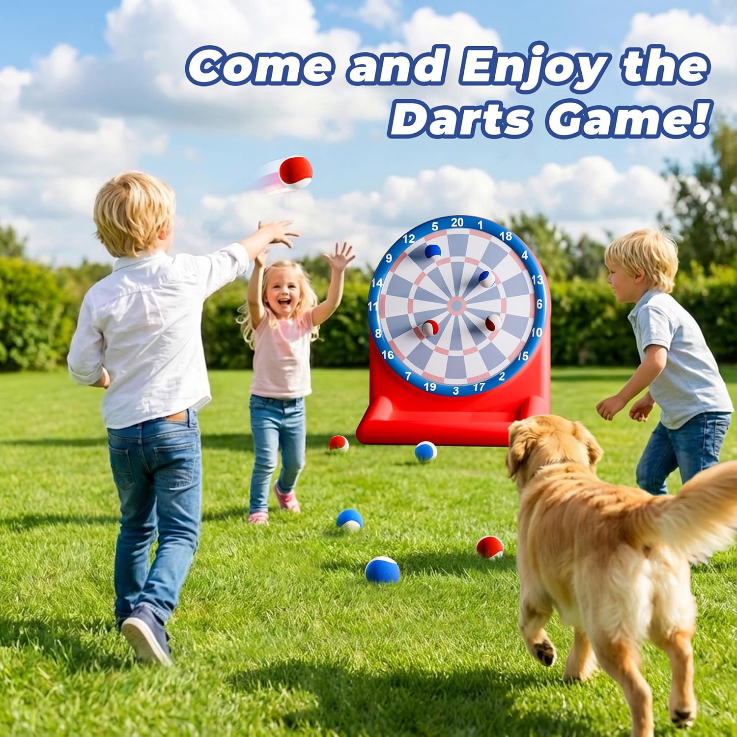 Thumbnail 4 de Funscape Kids Fun Pool Toys: Inflatable Dart Board Toss Water Game