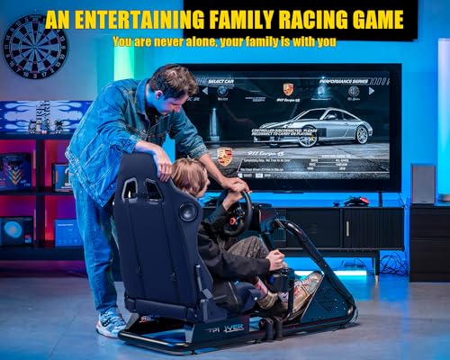 Thumbnail 6 de GTPLAYER Simulator Cockpit con altavoces 3D: soporte de volante ajustable y asiento para sim racing