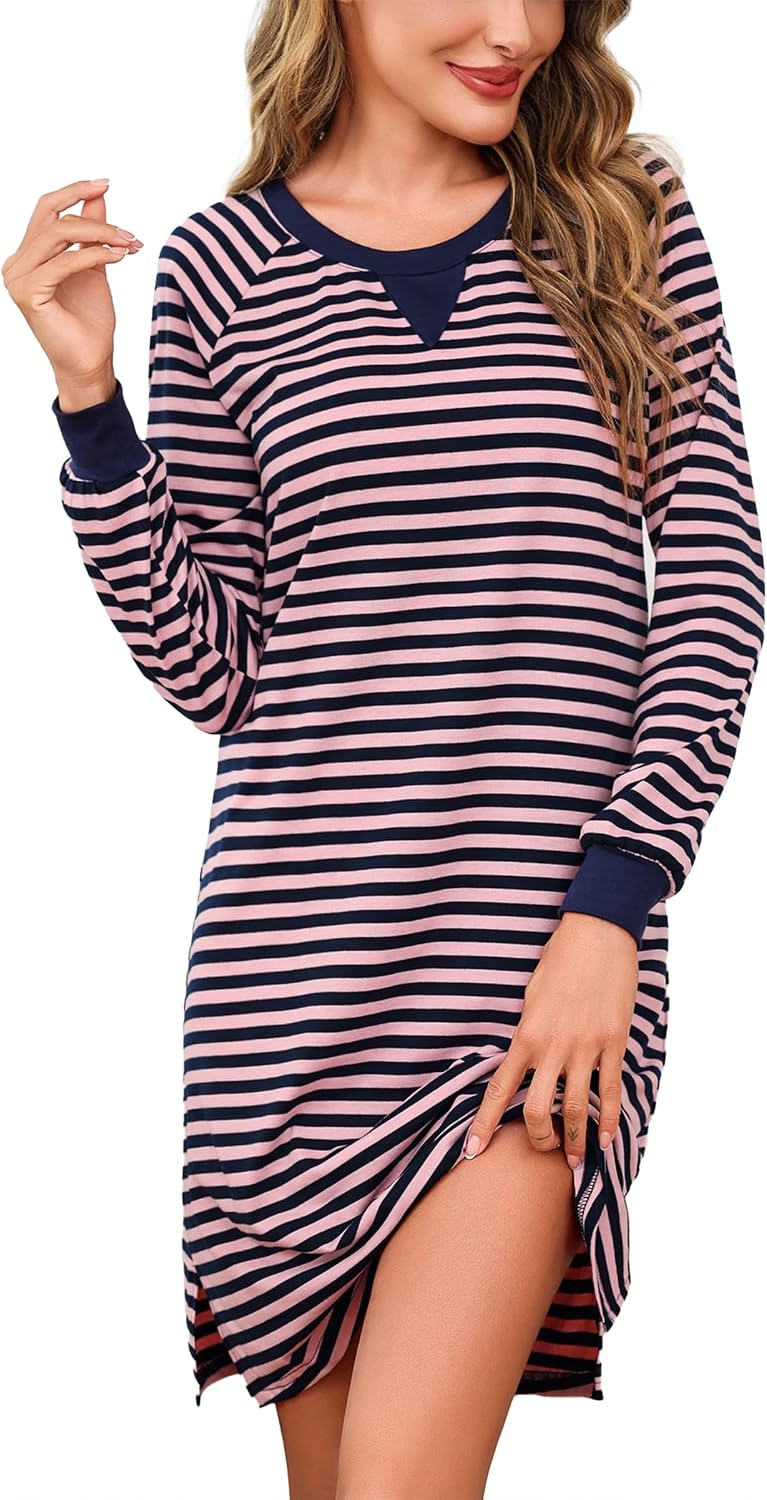 Thumbnail 6 de Bresdk Camicia da Notte Donna Manica Lunga S-3XL