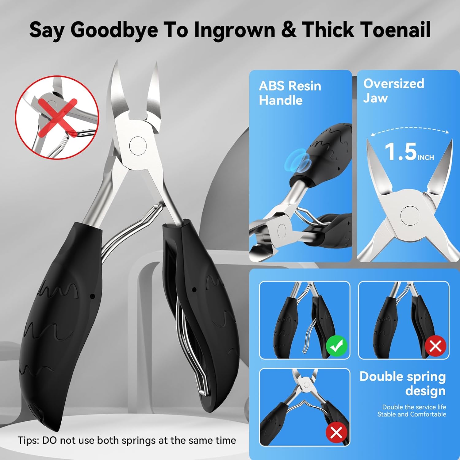 Thumbnail 3 de Präzision Nagelschere für Fuß- und Fingernägel – Profi Nagelknipser aus Edelstahl mit weichem Griff