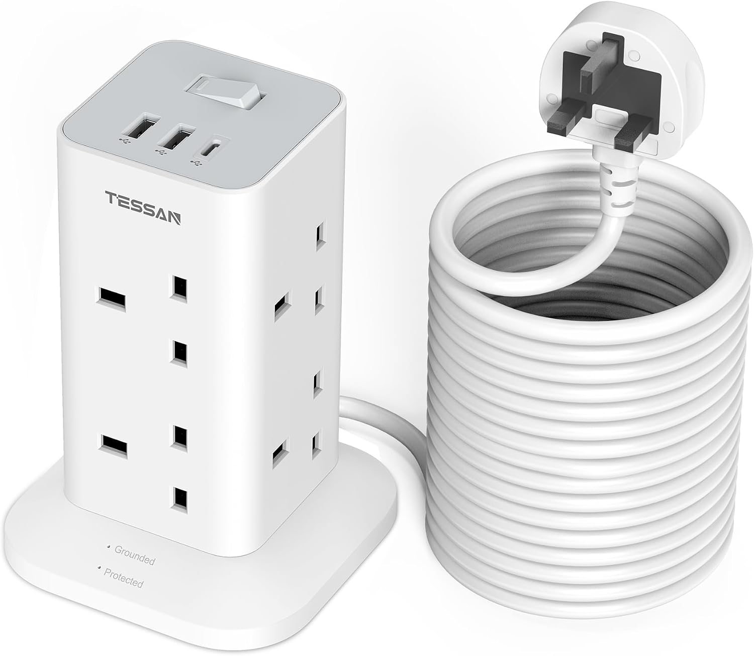 Detalle de TESSAN Tower Extension Lead 10M
