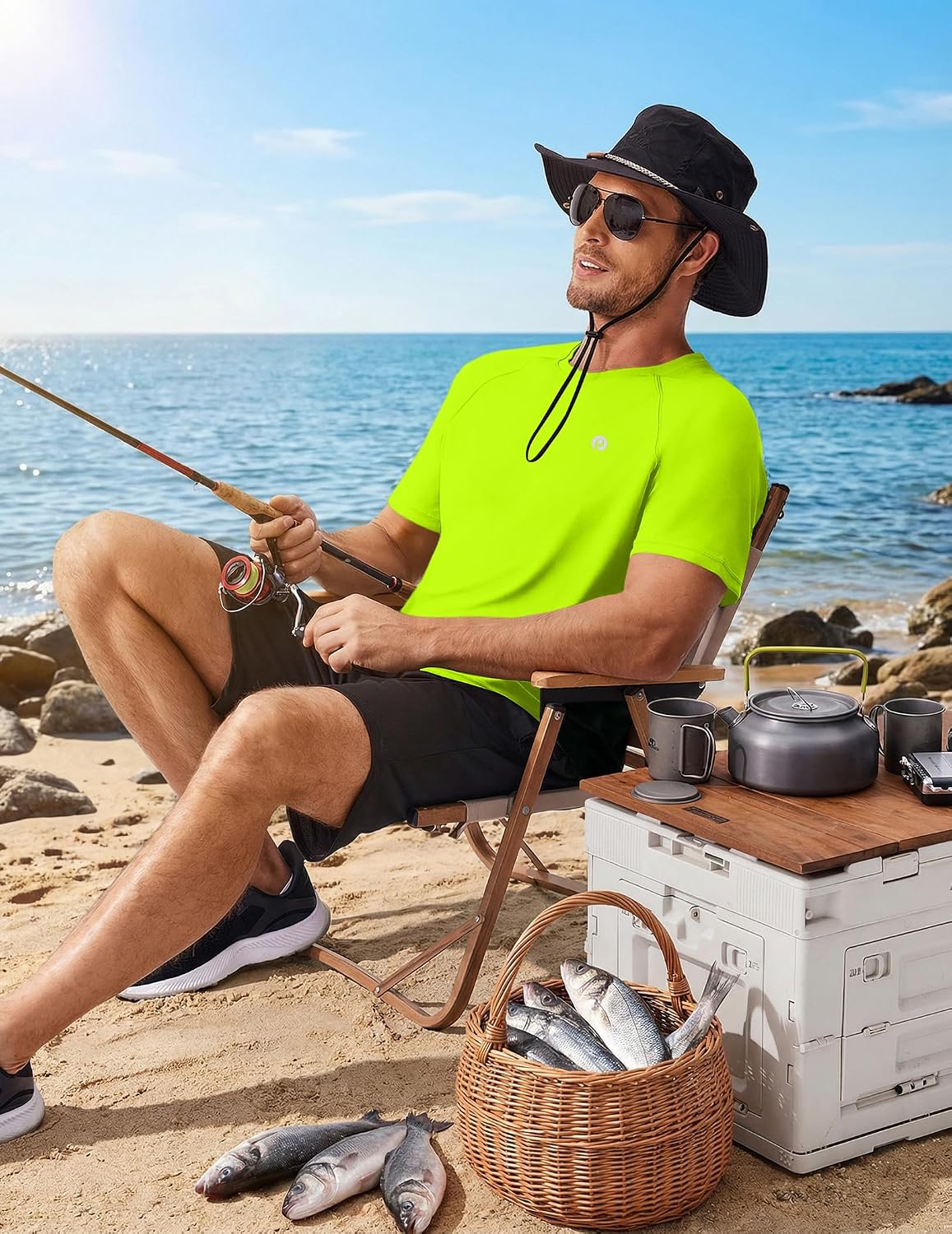 Thumbnail 6 de PINSPARK Workout Shirts for Men: UPF 50+ Quick-Dry Tee
