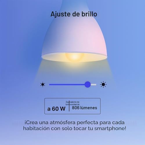 Detalle de Tapo L530E: Bombilla Inteligente WiFi RGB E27, 800 lm, 8.3 W