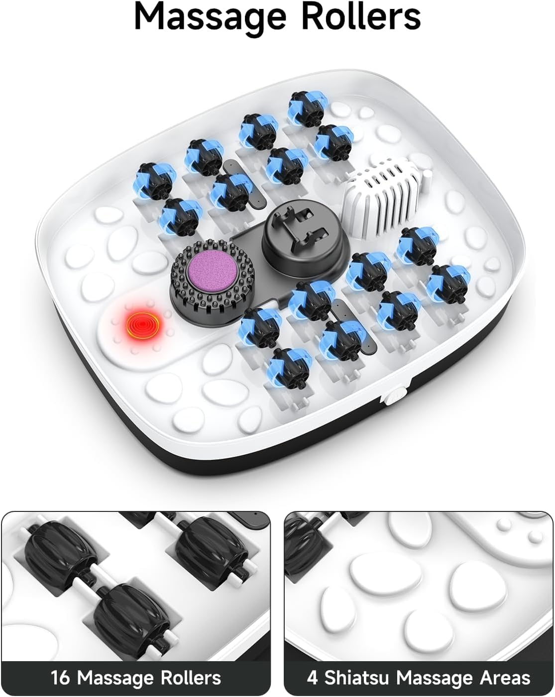 Thumbnail 3 de Nekteck Collapsible Foot Spa Massager with Heat & Remote – Foldable Bubble Foot Bath