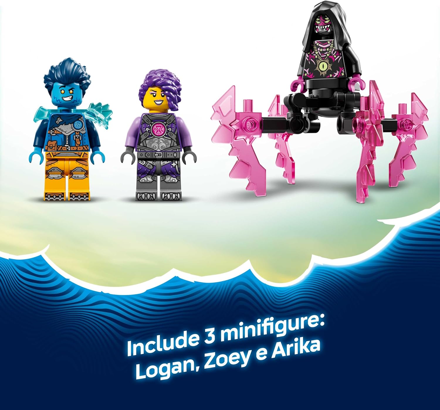Thumbnail 5 de LEGO DREAMZzz 2 in 1 Sottomarino Coccodrillo 71512 – 3 Minifigure, 2 Ragni e Creatura del Tesoro Blu
