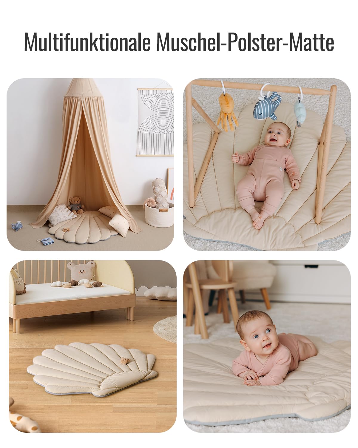 Thumbnail 4 de Blissful Diary Spielbogen Baby – Baby-Spieldecke mit 6 abnehmbaren Spielzeugen (103 × 96 cm), Boho-Ozean