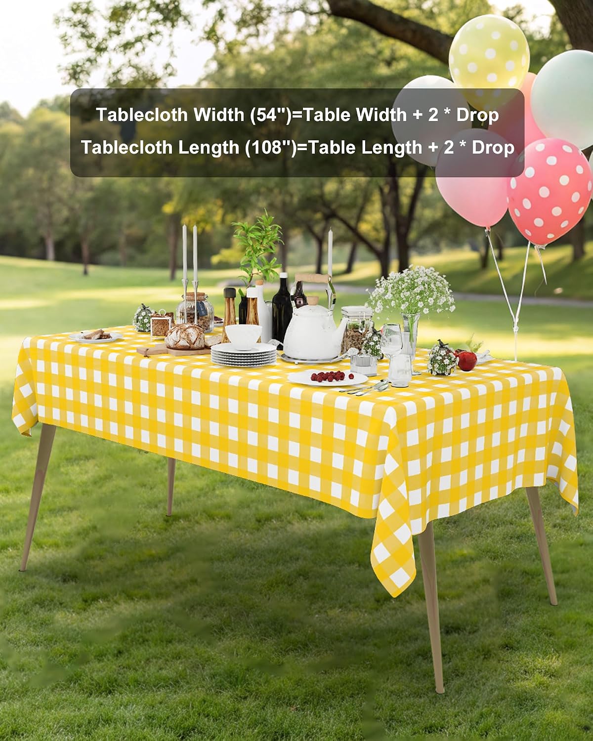 Detalle 2 de Smiry Disposable Tablecloth, 54 x 108 Inch