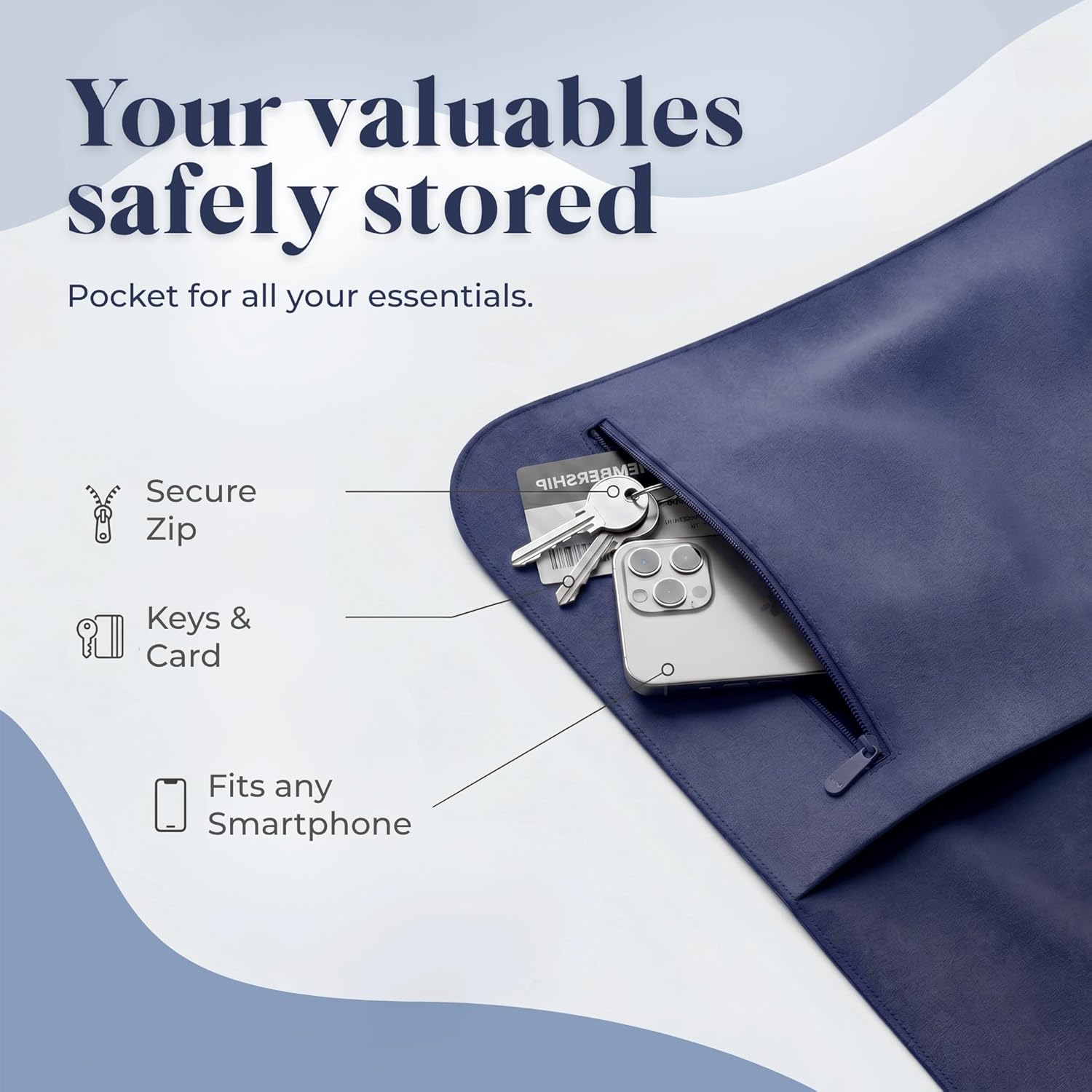 Thumbnail 3 de nujë Fitness Handtuch mit Tasche (Microfaser) – extra groß 125x50 cm, inklusive Geschenkverpackung