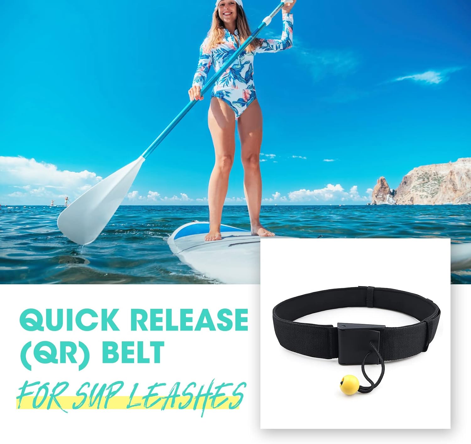 Thumbnail 6 de Pecihiko SUP Waist Belt: 50mm Wide Quick-Release Safety Belt for Stand Up Paddleboarding