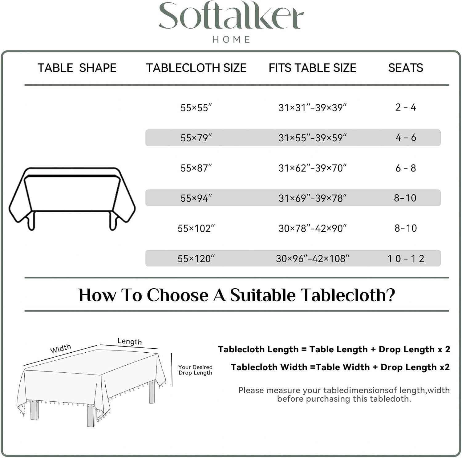 Detalle 2 de Softalker Gingham Tablecloth 55" x 84