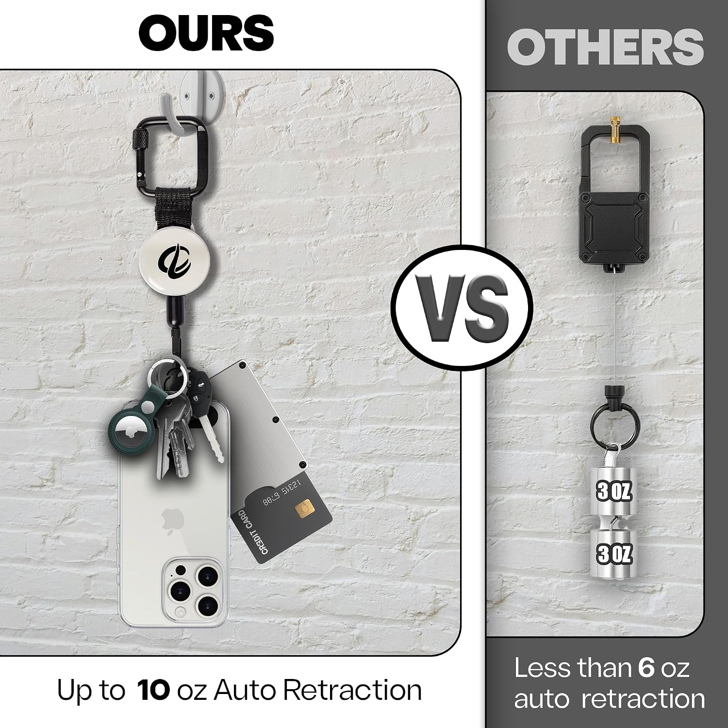Detalle de ClutchLoop Anti-Theft Phone Tether with Retractable Steel Line and Locking Carabiner (Universal)