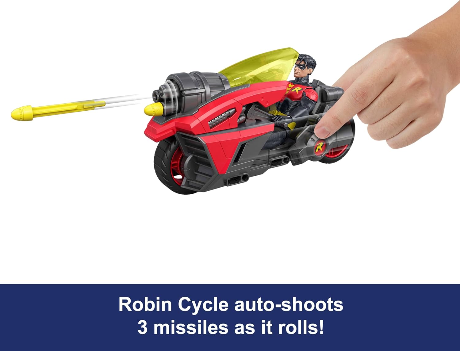 Detalle 2 de Mattel JMD51 Robin Motorcycle with Missile Launcher and Batlink System