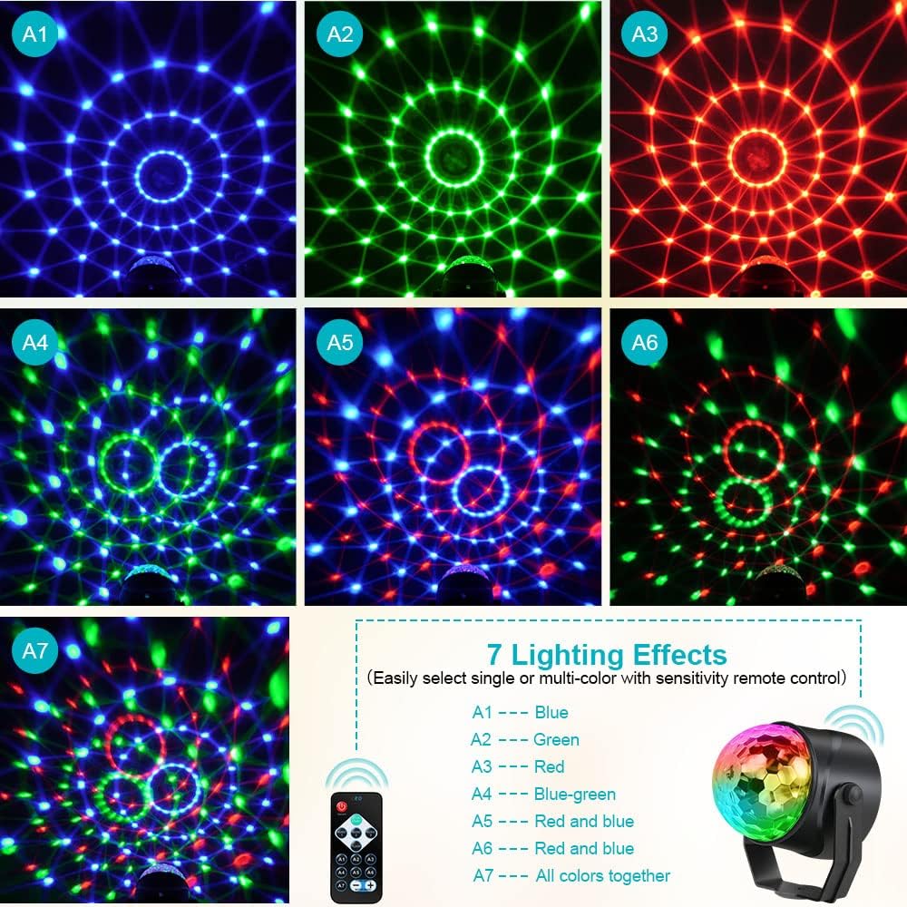 Detalle 2 de URAQT U4-LQEU220122-FBA discolamp LED, set van 2 met afstandsbediening