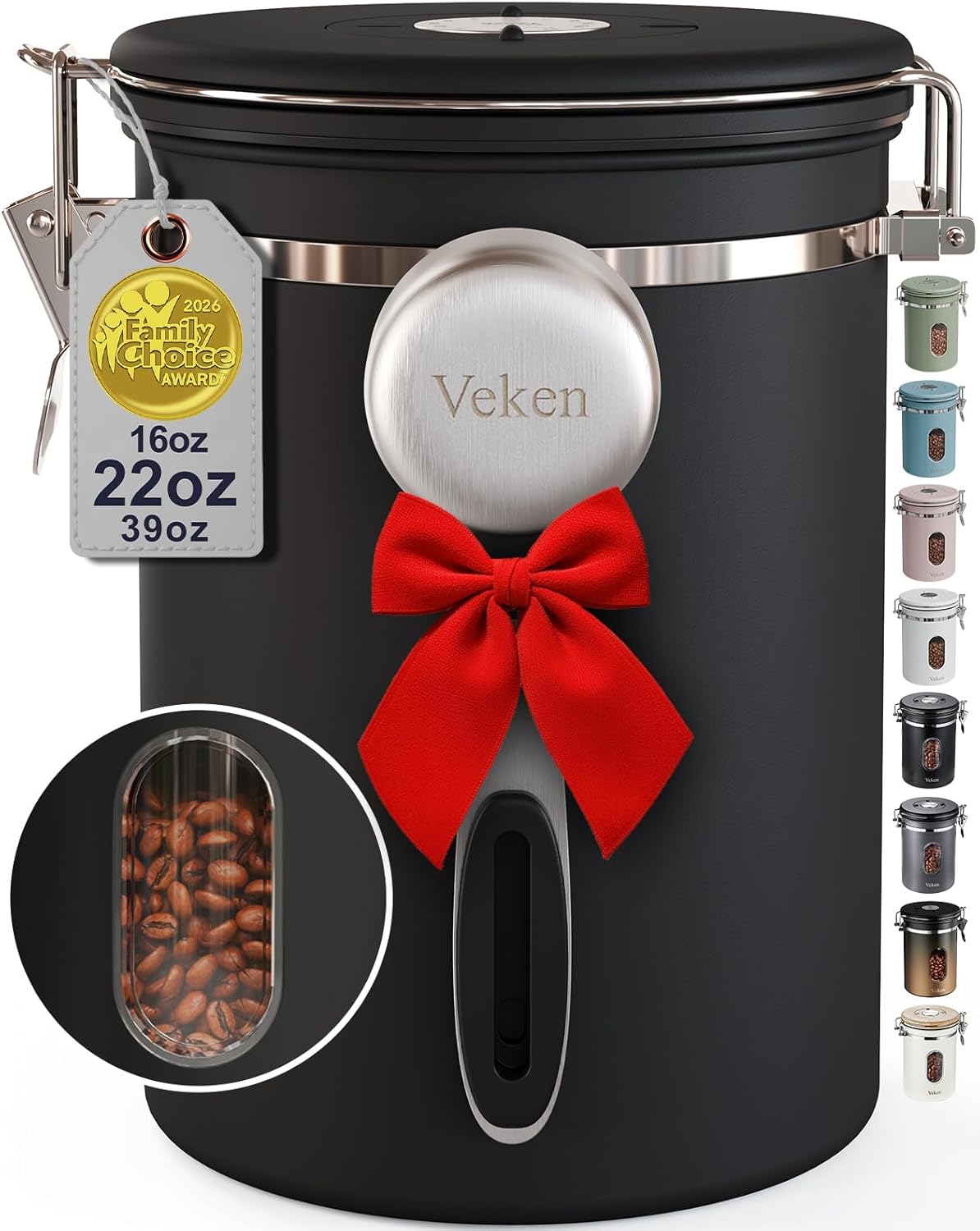 Detalle de Veken Coffee Canister with Window
