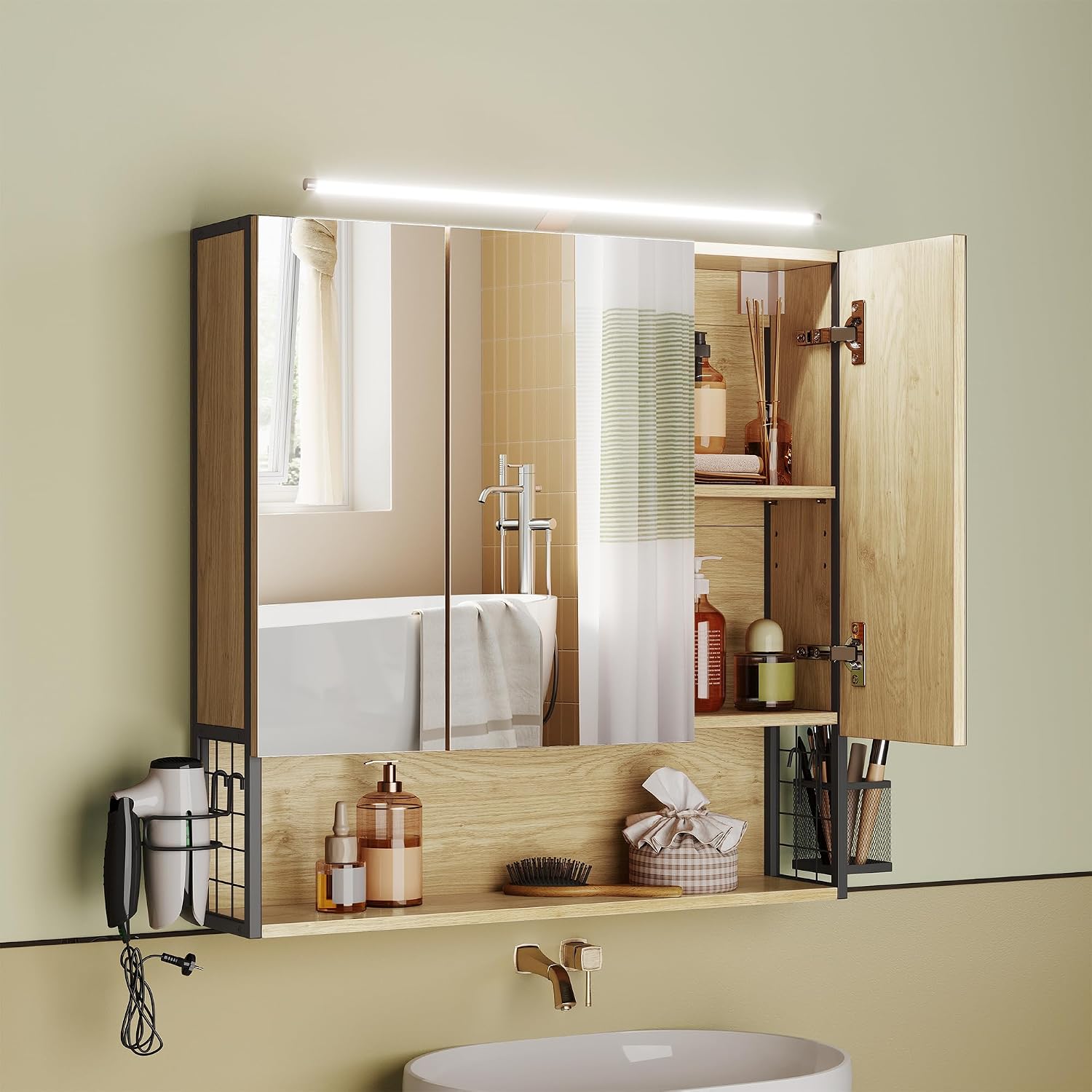 Detalle de VASAGLE BBK124Y01 Armadietto bagno 14,5x70x70 cm