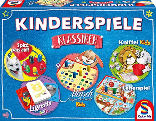 Detalle de Schmidt Spiele 49189 Kinderspiele Klassiker – Die bunte Sammlung für 2–6 Spieler
