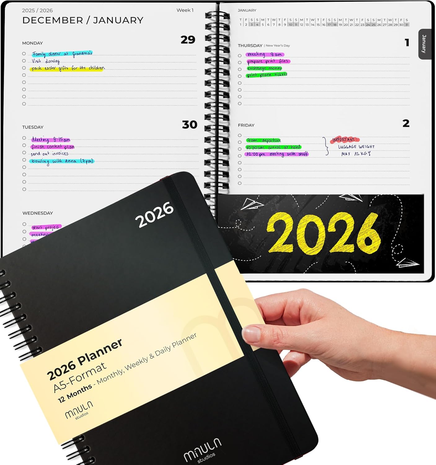 2026 A5 Week-to-View Diary — Dated Planner 📒