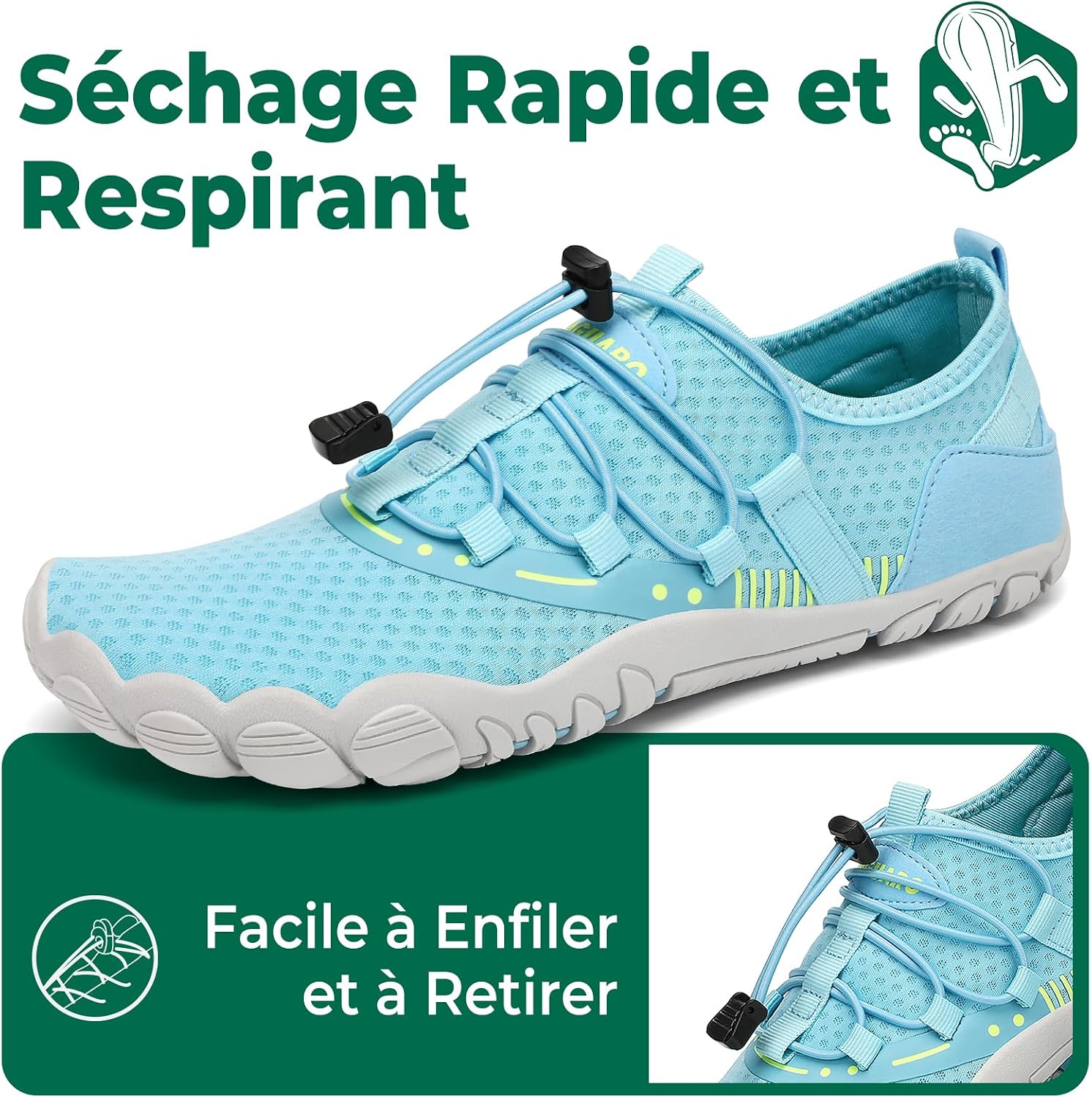 Detalle de SAGUARO Chaussures aquatiques barefoot ultra-légères à séchage rapide GR.36-48