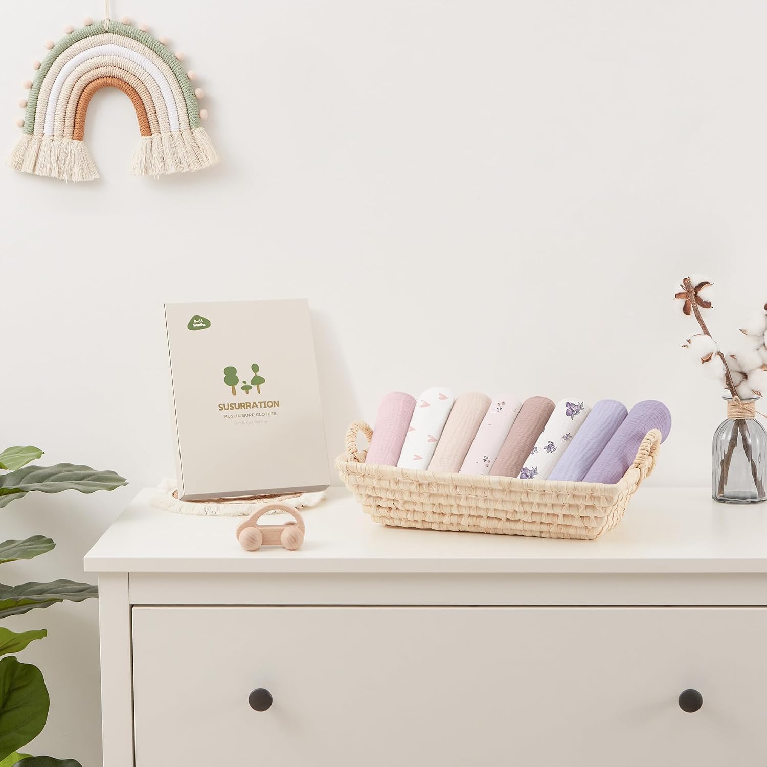 Thumbnail 6 de Susurration 100% cotton baby muslin cloths (60 x 60 cm) – 8 pack