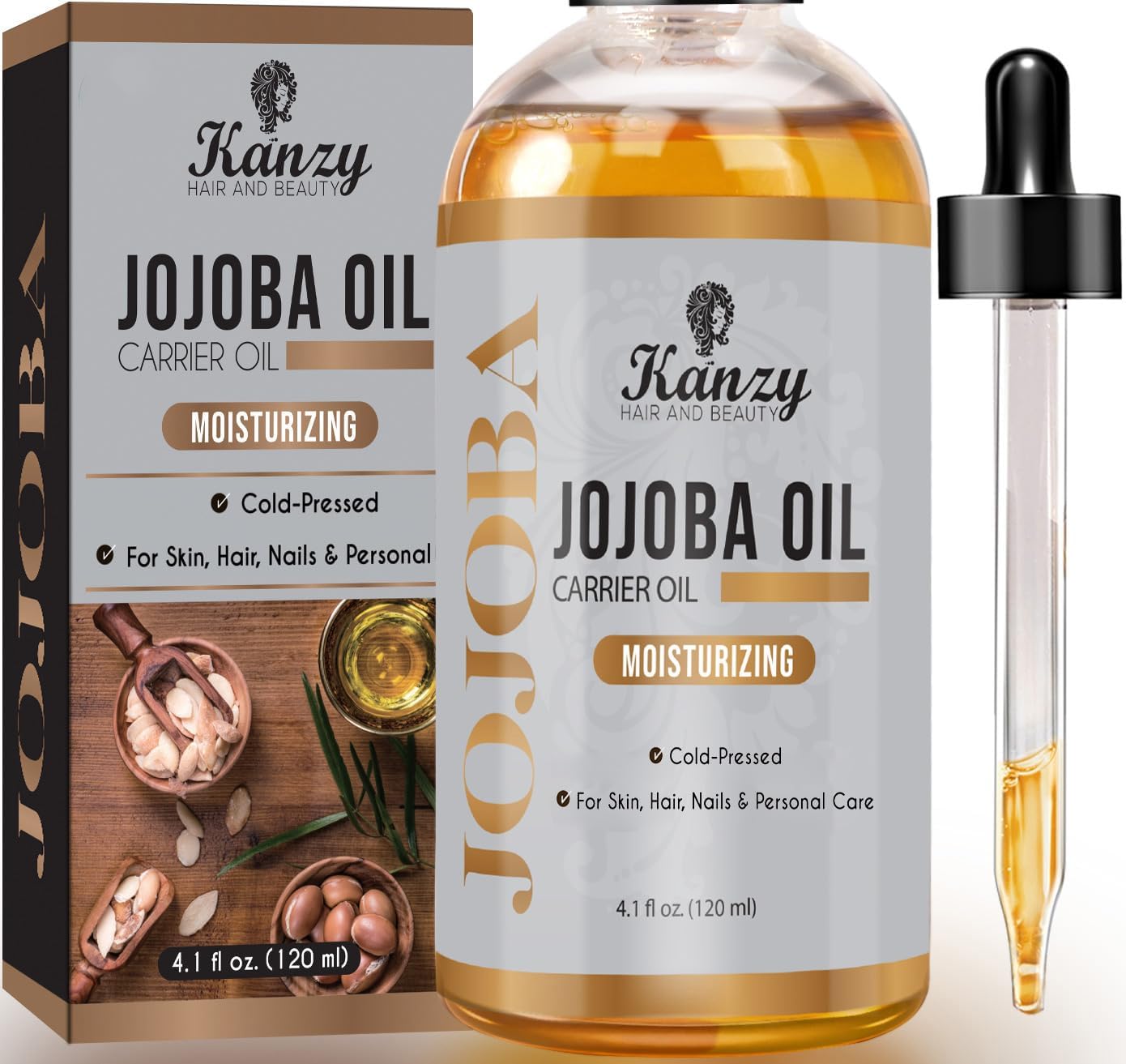 Kanzy Organic Jojoba Oil 120ml for Hair & Skin