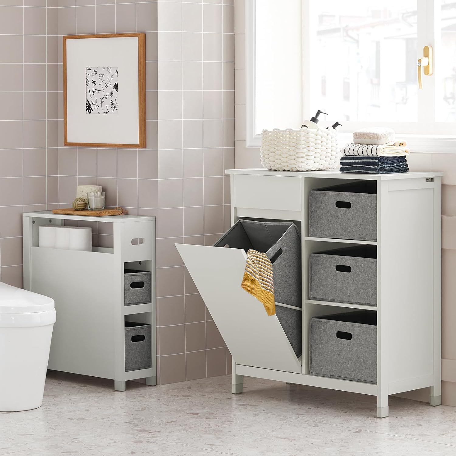 Detalle 2 de SoBuy BZR77-W Armoire 80x91x38 cm