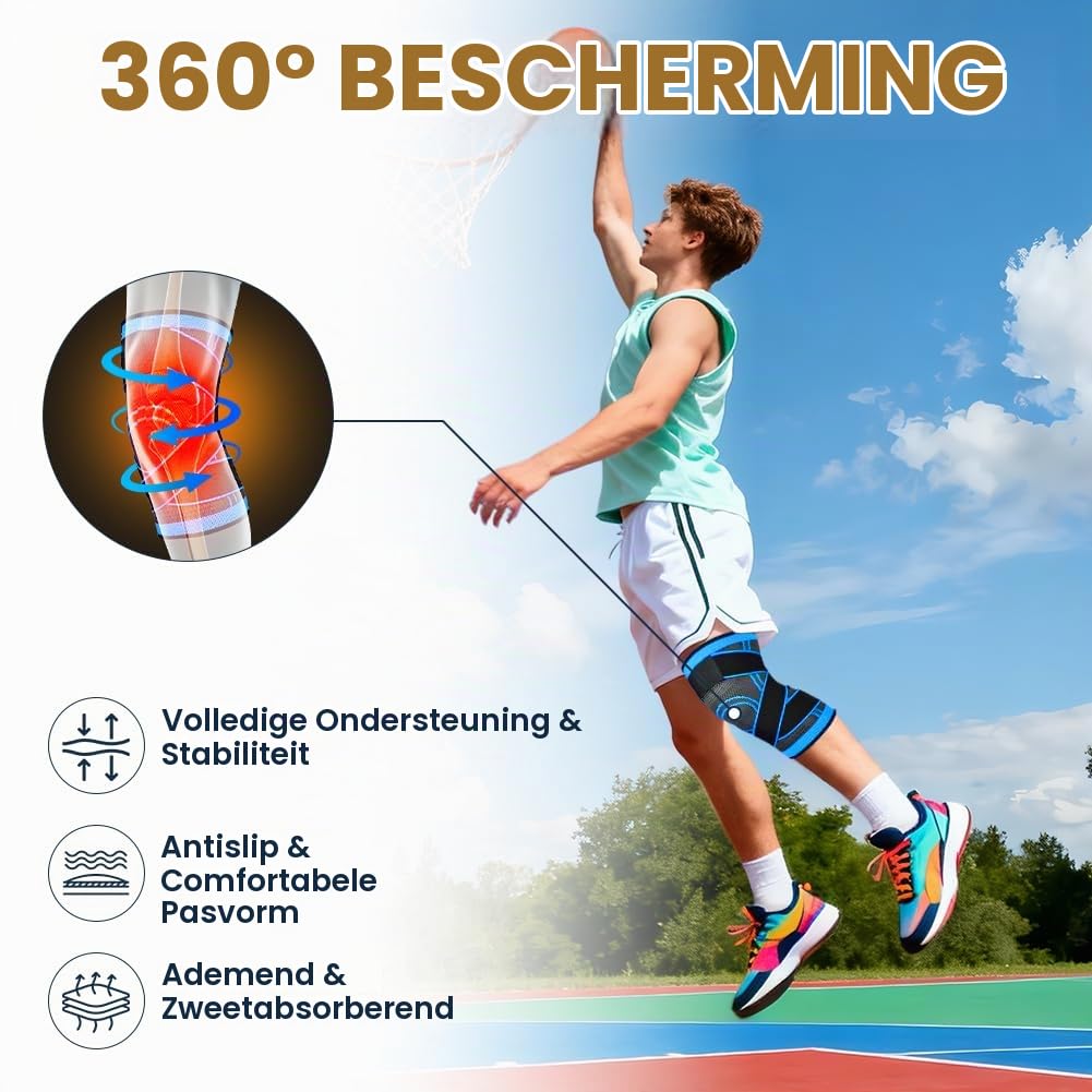 Detalle 2 de Fefod 5317585 orthopedische kniebrace, XXL, verstelbaar en antislip
