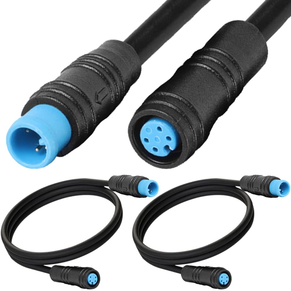Detalle de Xiatiaosann Ebike 4Pin Extension Cable – Waterproof 100cm Lead for Lights, Sensors and Displays