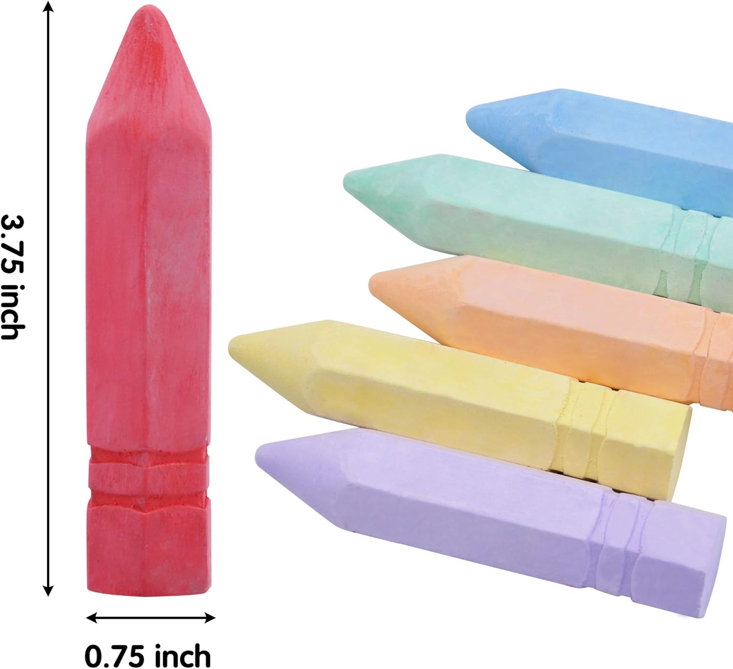 Thumbnail 3 de JOYIN Jumbo-Straßenmalkreide Set 24-teilig, kegelförmig, waschbar & ungiftig (6 Farben)