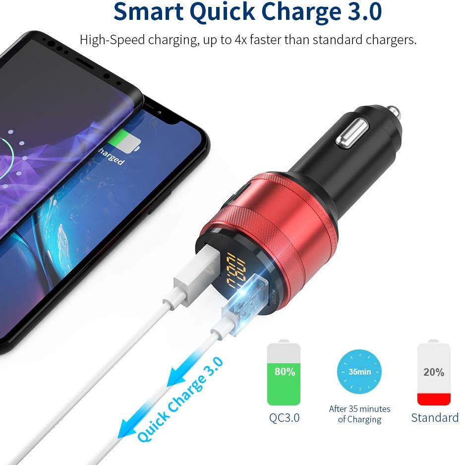 Thumbnail 1 de ZeaLife Bluetooth FM Transmitter with QC 3.0 car charger