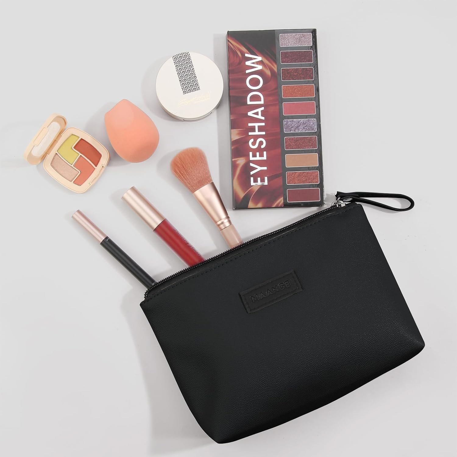 Thumbnail 1 de Small PU Leather Makeup Bag 8.66 x 5.5 in