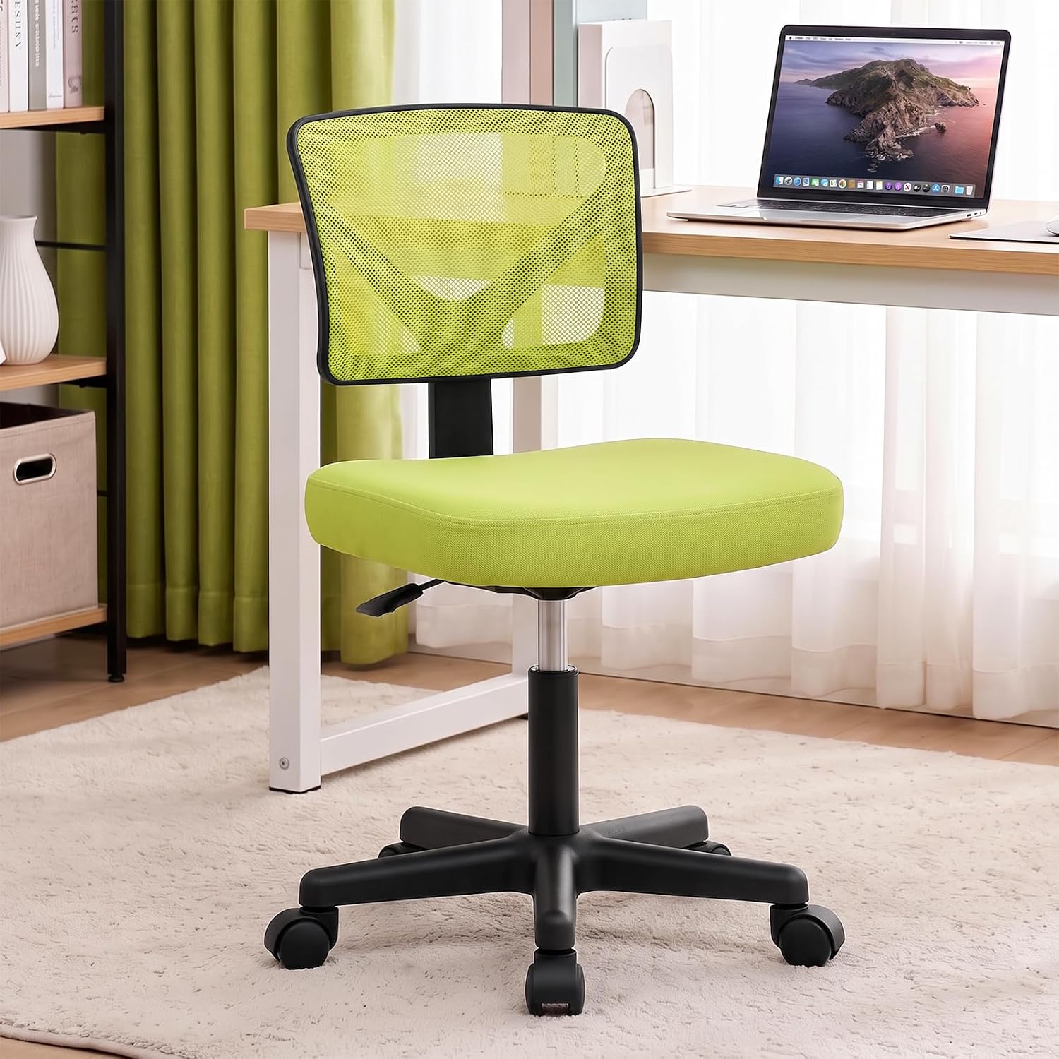 Detalle de DUMOS Armless Desk Chair, Mesh Back