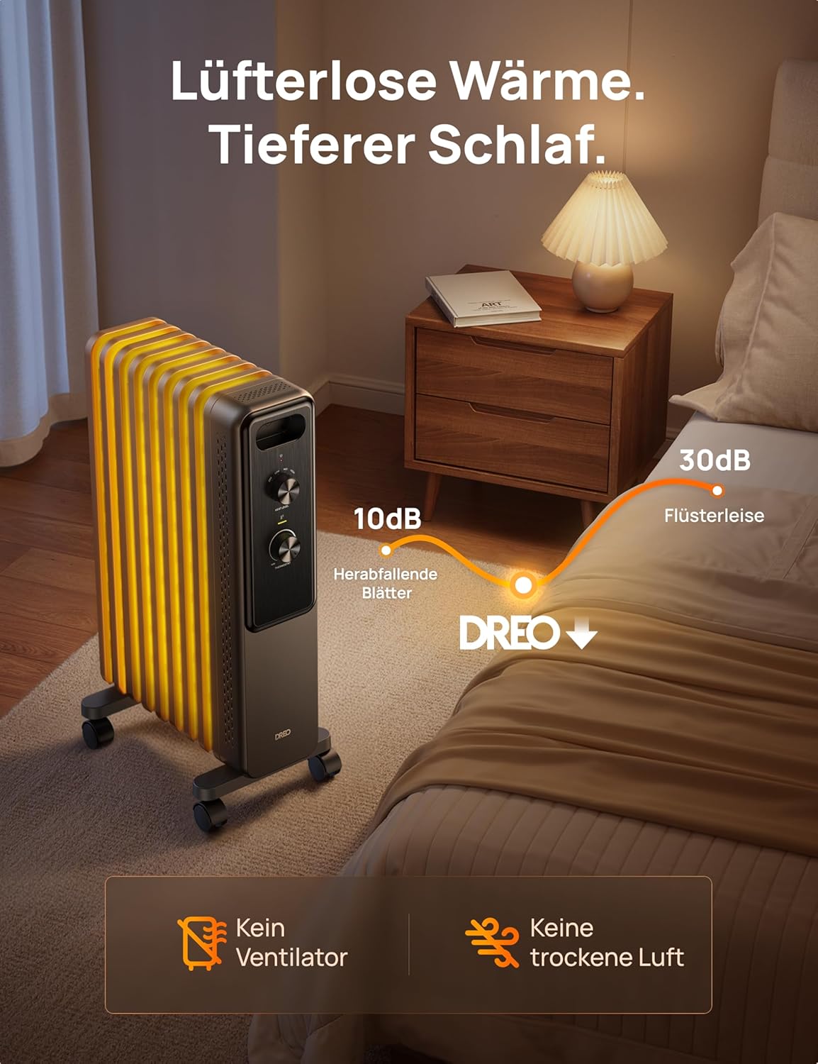 Thumbnail 6 de Dreo Radiator 9 Rippen 2000W Öl-Heizkörper