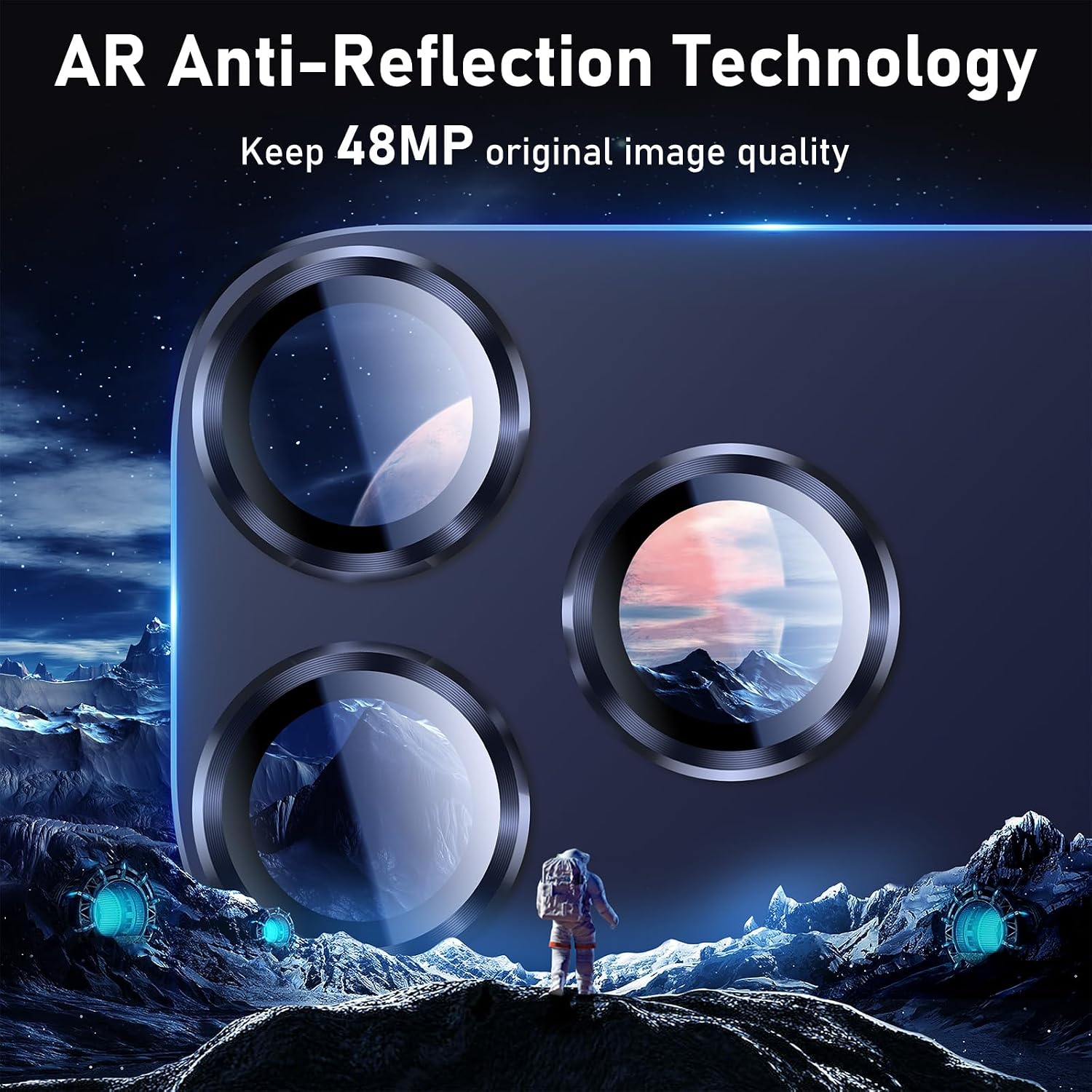 Detalle de UniqueMe iPhone 17 Pro camera lens protector