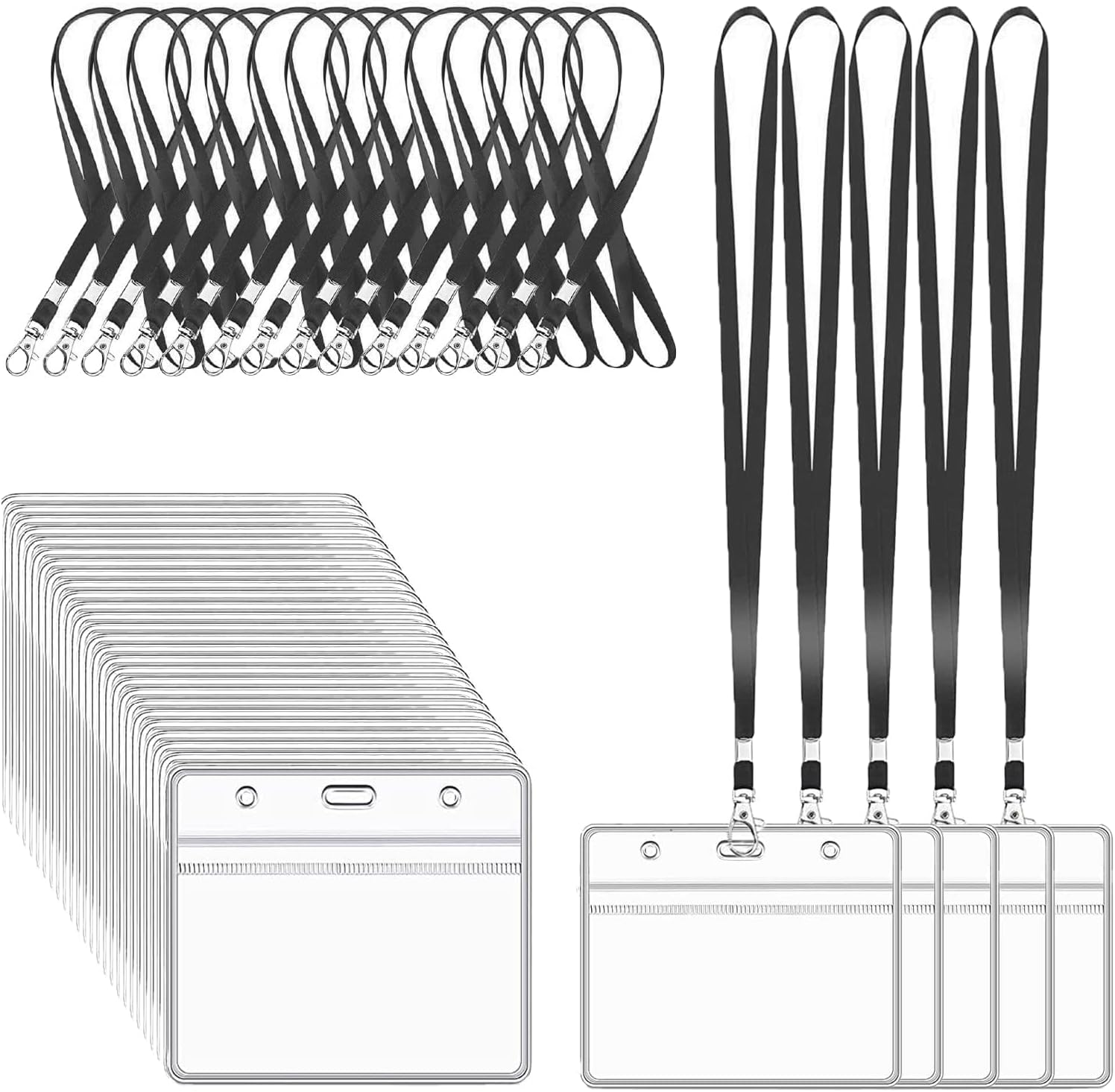 XHDA lanyards with card holders, 45 cm
