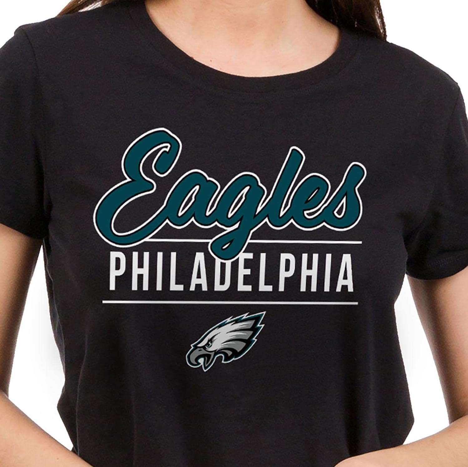 Detalle de Junk Food NFL Women’s Fan Favorite T-Shirt (Philadelphia Eagles) — Regular Fit Graphic Tee