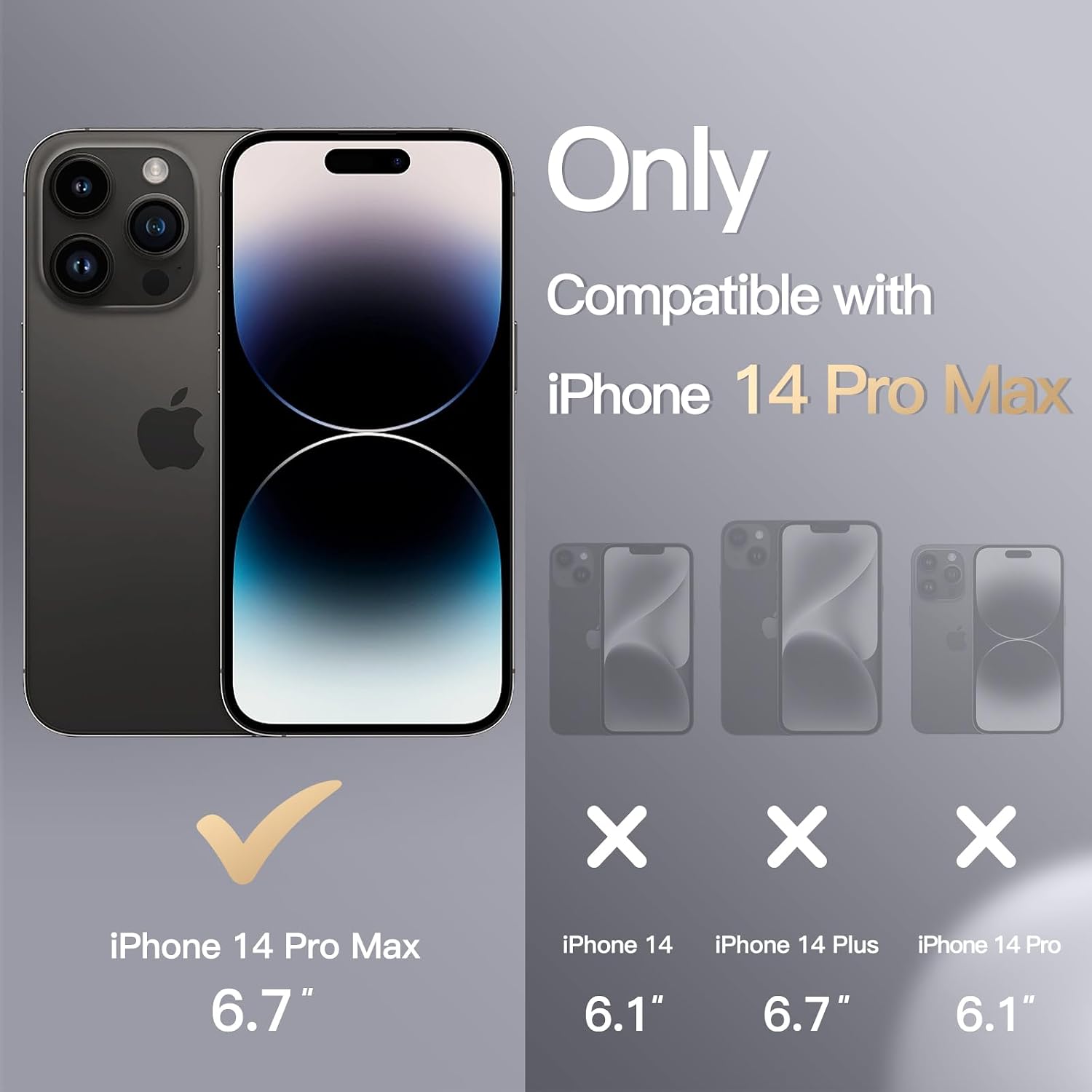 Detalle de JETech siliconen hoesje voor iPhone 14 Pro Max, zwart met microvezelvoering