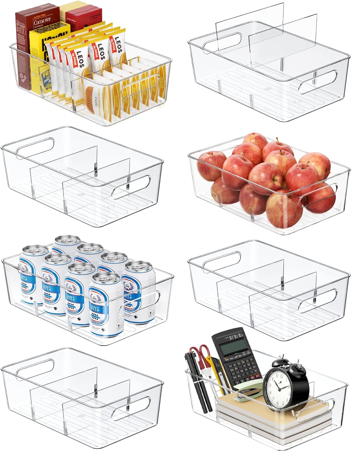 Detalle de Pantry Organizers and Storage 8-Pack Snack Bins