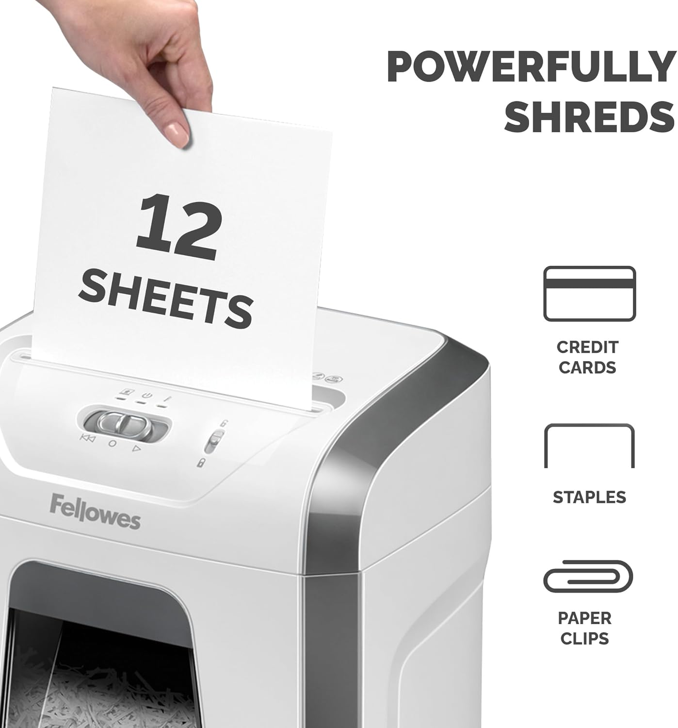 Thumbnail 2 de Fellowes FS-12C cross cut shredder 12 sheets