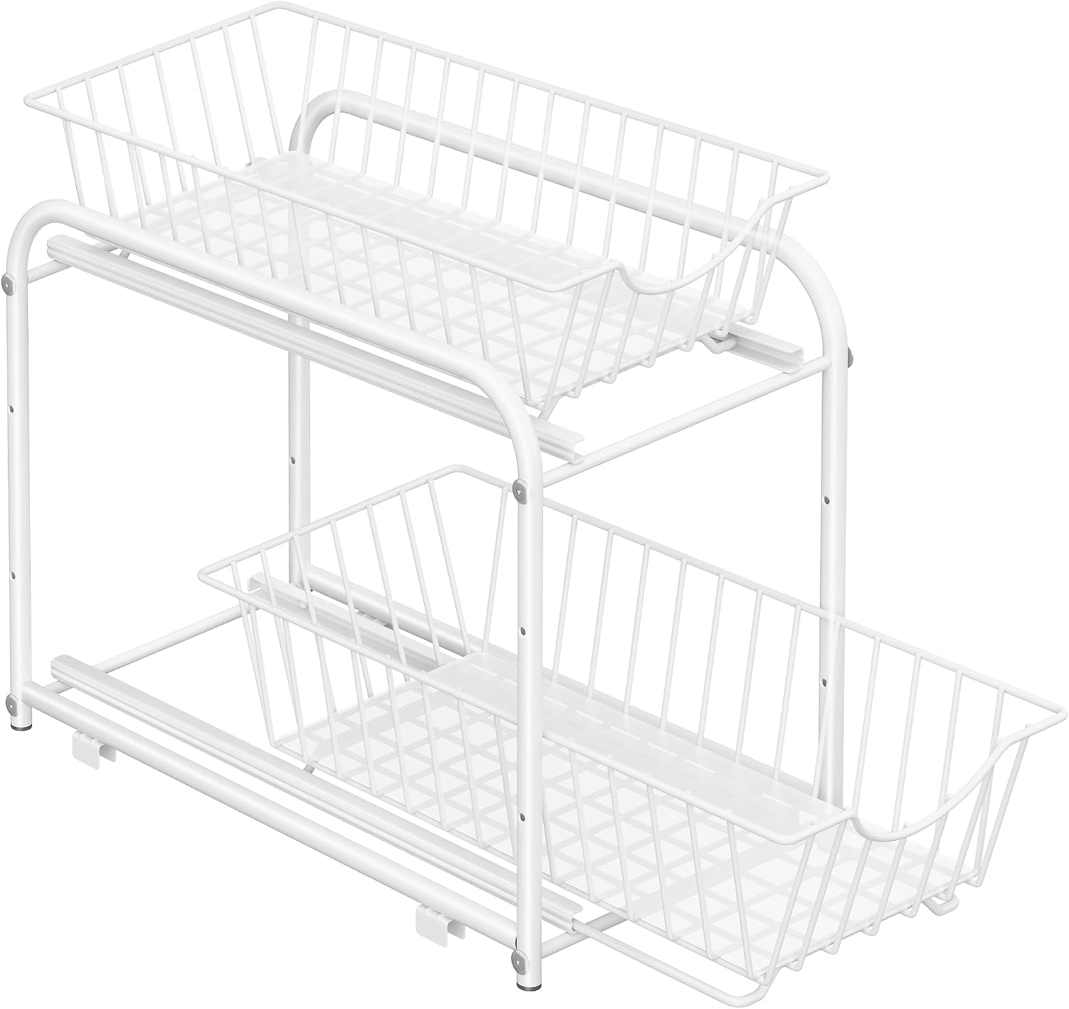 Detalle de SONGMICS Küchen-Organizer KCS017W01V1 mit 2 Ebenen, stapelbar und erweiterbar (mit Metallkörben)