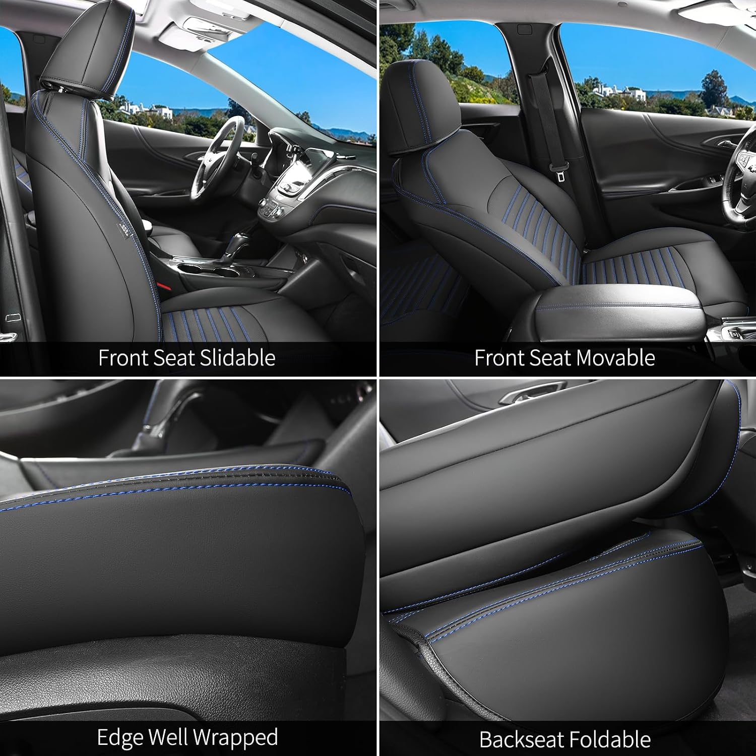 Thumbnail 4 de Huidasource Chevrolet Malibu Seat Covers, Faux Leather