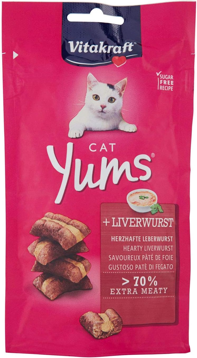 Thumbnail 6 de VITAKRAFT Cat YUMS Friandises Moelleuses au Saumon — Sachet Refermable, 9x40g