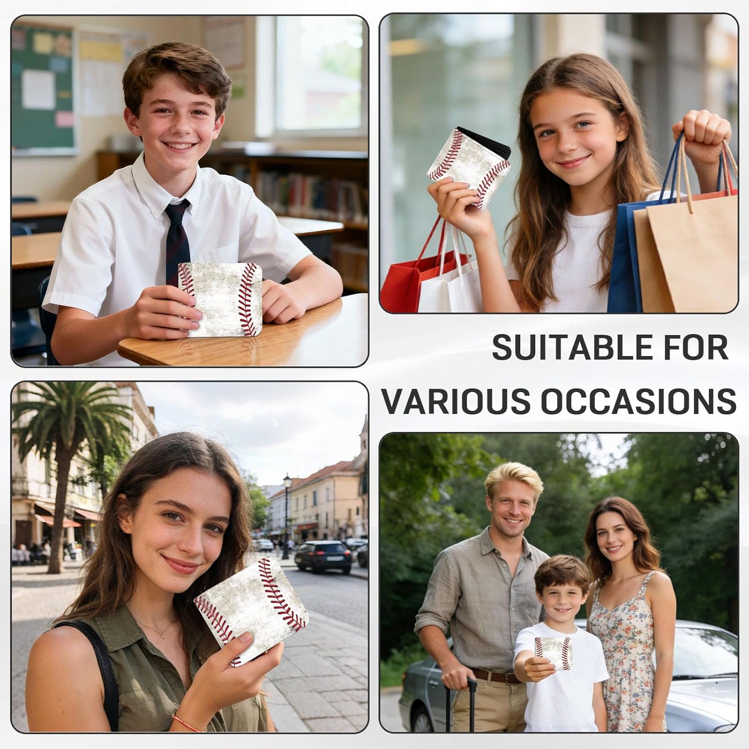 Detalle 2 de Kids Wallets for Boys Teen: Premium Vegan Leather Bifold with Zipper Coin Pocket