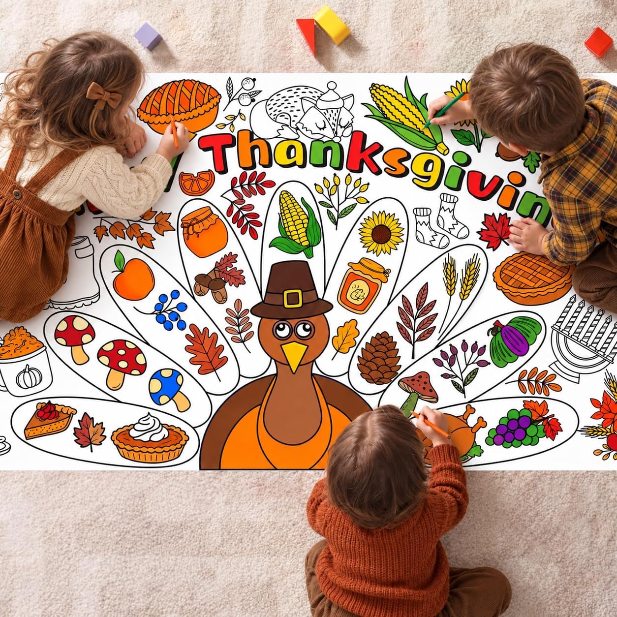 Thumbnail 6 de OHOME Dia de los Muertos Giant Coloring Poster, 30 x 72-Inch Paper Banner