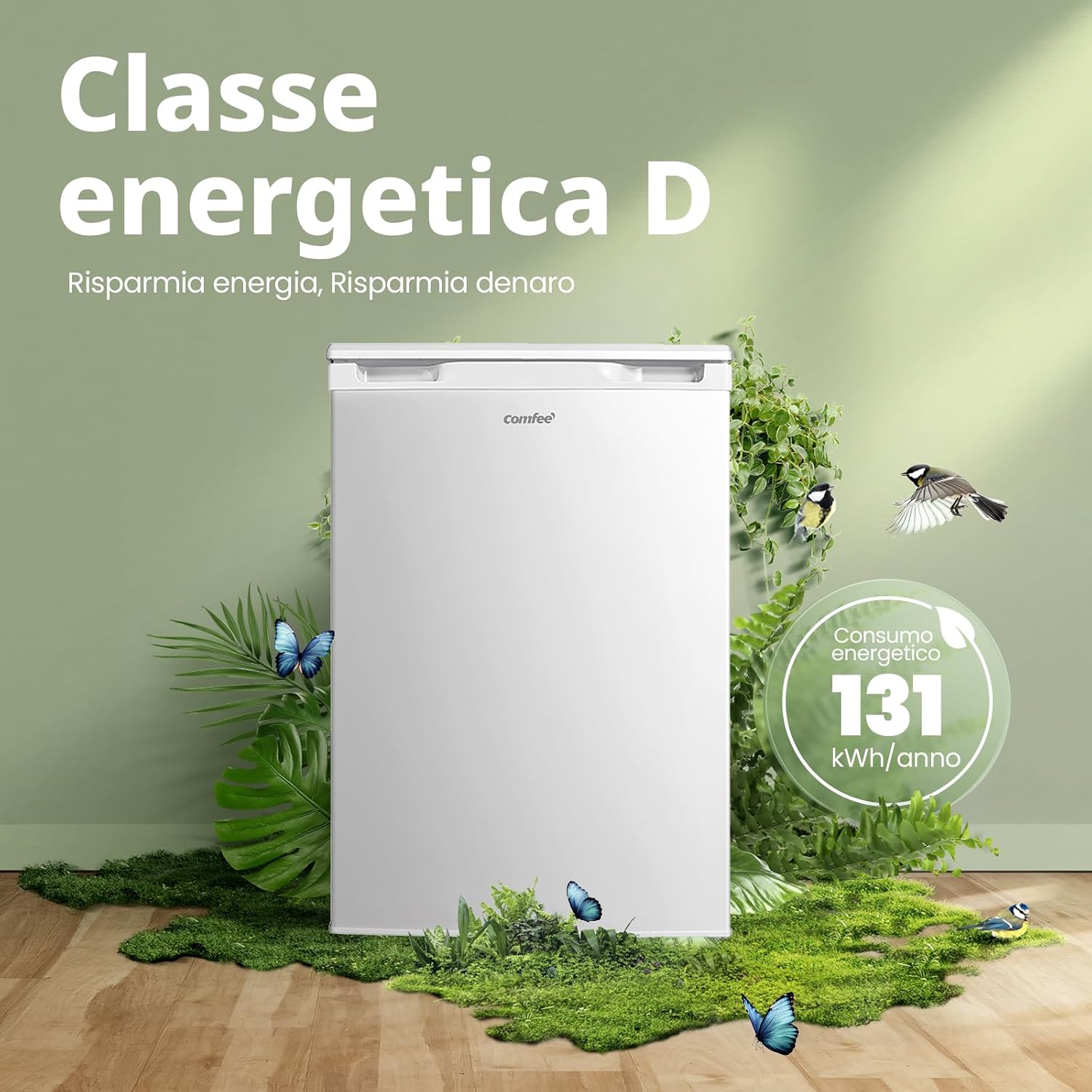 Detalle de COMFEE' RCU83WH3EU(E) Congelatore Verticale 88L: silenzioso, pratico e versatile