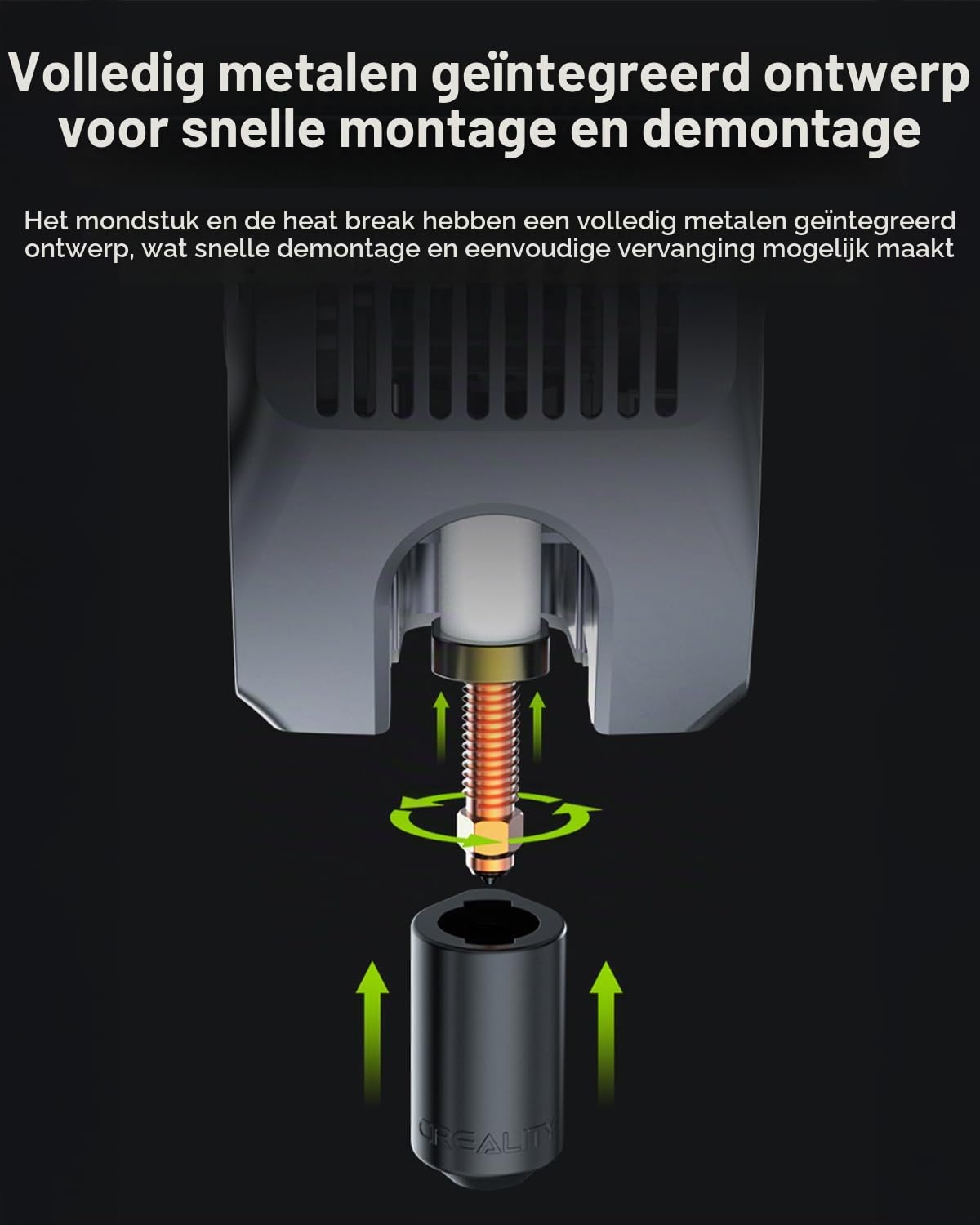 Thumbnail 2 de Creality K2 Plus 0,4 mm quick-swap-spuitmond van koperlegering en gehard staal