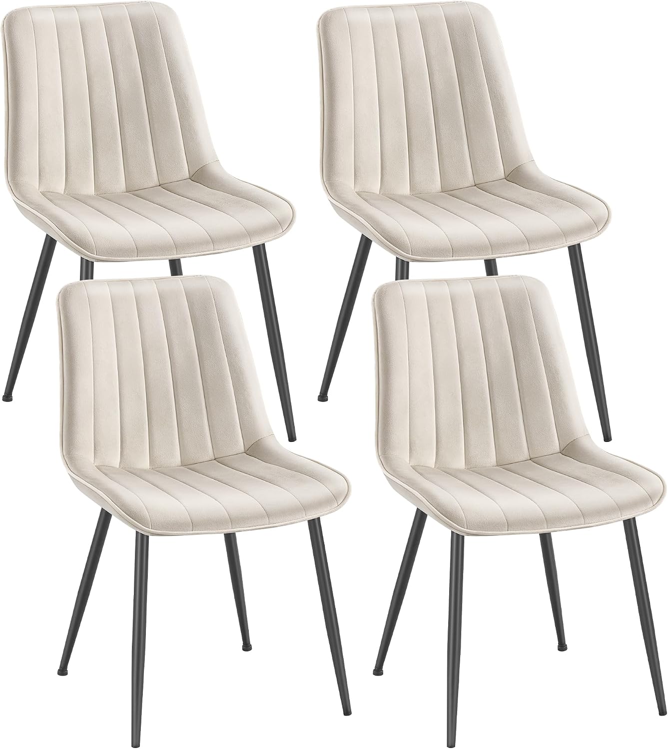 Detalle de SONGMICS Esszimmerstuhl 4er Set cappuccinobeige