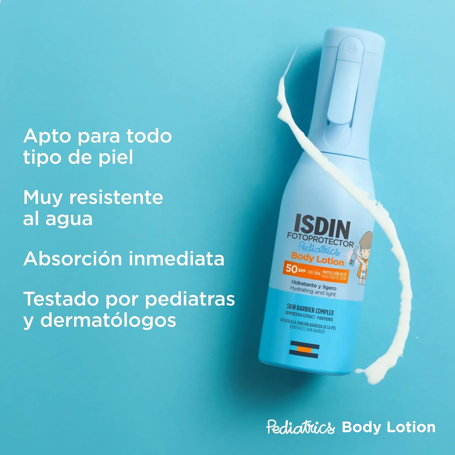 Thumbnail 4 de ISDIN Fotoprotector Pediatrics SPF50 Body Lotion – Protección ligera y eficaz para la piel de niños (a partir de 6 meses), 250 ml