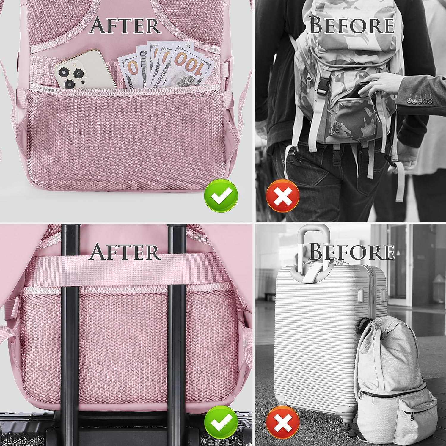 Thumbnail 4 de WOUIYO for Ryanair Cabin Bags 40x30x20 Underseat Cabin Bag: Practical, Waterproof and TSA-Ready